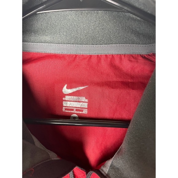 Nike Oklahoma Sooners Men's 1/2 Zip Short Sleeve Jacket Red Gray Size Small - Picture 8 of 8